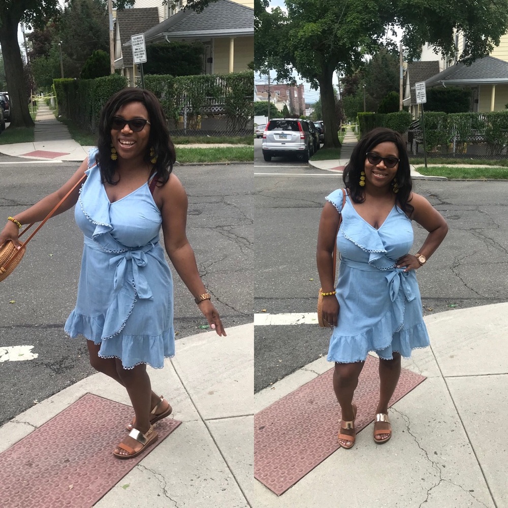 Demi Ruffle Denim Dress
